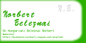 norbert beleznai business card